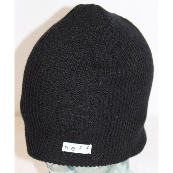 Neff Daily Black Beanie Knit Sock  Hat Cozy Warm Winter Ski Casual Simple Fall - Picture 1 of 10